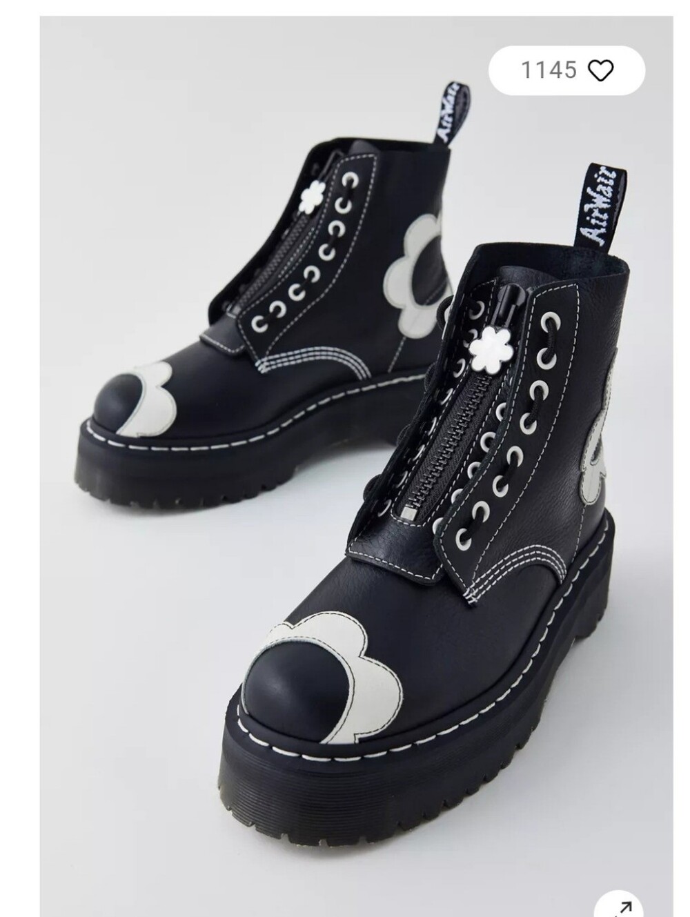 NEW!! Dr Martens Sinclair Flower Pisa Platform Boots. Size 8 - Picture 4 of 10